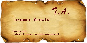 Trummer Arnold névjegykártya